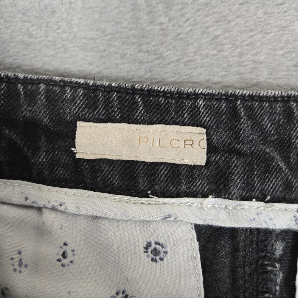 Anthropologie Pilcro The Skipper Jeans Women 29 Black High Rise Wide Leg Stretch - Picture 4 of 12